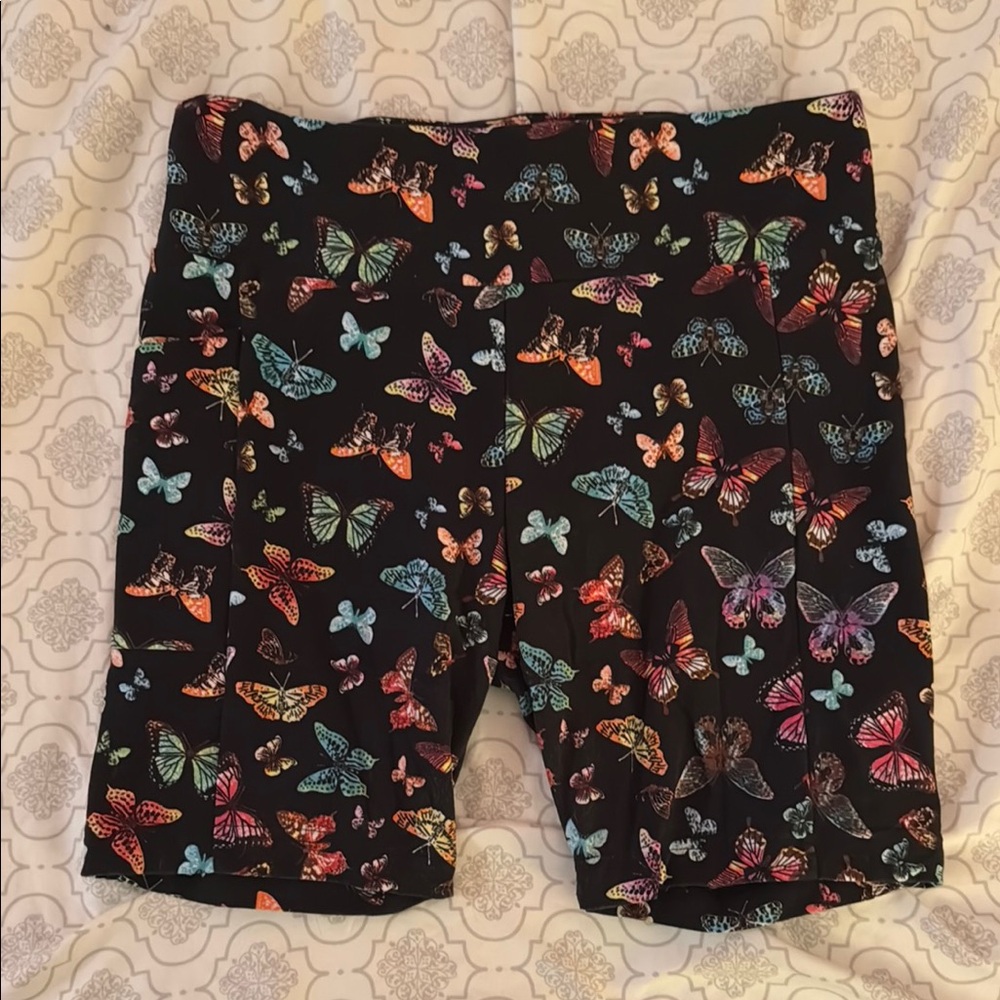 Colorful Butterfly Print Shorts